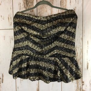 NWT Lane Bryant Sexy Blingy Top, Size 14/16. Corset, chevron